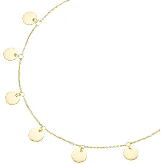 Smart Jewel Collier »Collier Plättchen, Silber 925«, goldfarben