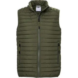 Steppweste "GS 83 MN QLTD VST", Herren, Gr. XXL, grün (olivgrün), Obermaterial: 100% Polyester;Futter: 100% Polyester;Füllung: 100% Polyester, G.I.G.A. DX BY KILLTEC, Westen Steppweste, Wasserabweisende Herrenweste mit Teflon EcoEliteTM Imprägnierung