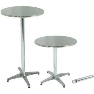 Garden Pleasure Bartisch Ø 60 x 111 cm Silber