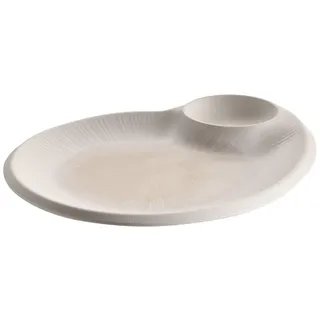 APS 85516 Teller BLUSH, Melamin, 30 x 25 cm, weiß/beige