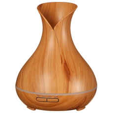 SIXTOL Vulcan Aroma Diffusor helles Holz 350ml | Ultraschall-Luftbefeuchter | Zur Luftbefeuchtung und Durchduftung von Zuhause, Schlafzimmer, Büro | Aromatherapie | Für ätherische Öle