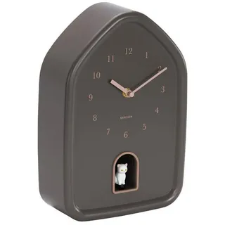 Karlsson Wanduhr , Cappuccino , Kunststoff , 20x29.1 cm , Schlagwerk , Dekoration, Uhren, Wanduhren