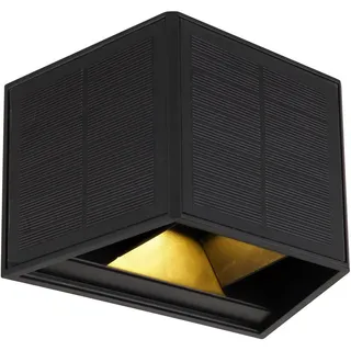 GLOBO Solarleuchte Kunststoff 15,4 cm x 9,9 cm x 9,6 cm mit Schalter schwarz