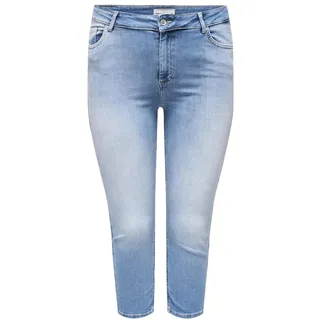 ONLY CARMAKOMA Damen Carwilly Reg Waist DNM Capri Noos Jeans, Light Medium Blue Denim, 44 EU