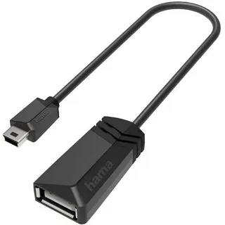 Hama USB 2.0, USB A (W) USB Stecker – USB-Buchse, 480 Mbit/s (00200309) - Schwarz