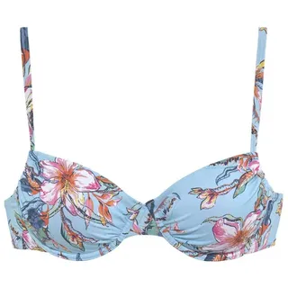 LASCANA Bügel-Bikini-Top Damen hellblau-bedruckt Gr.38 Cup C