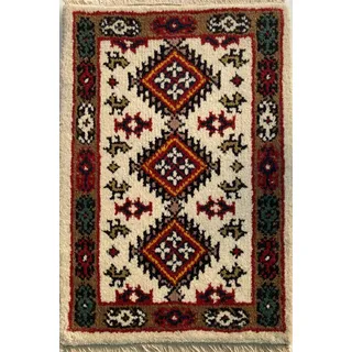 Brücke 40X60 CM Handgeknüpft Teppich Beige Fußmatten Automatten 100% Wolle PH6