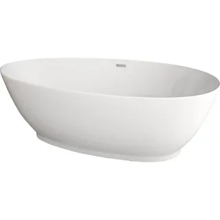 HOME DELUXE - freistehende Badewanne - DELIA, Weiß - Maße: ca. 180 x 90 x 58 cm - Füllmenge: 270 Liter, inkl. Überlaufschutz, Siphon und Verschluss I Spa, für 2 Personen - Weiß