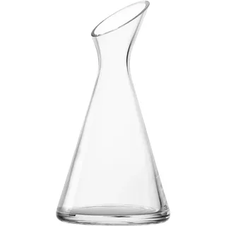Stölzle Lausitz Schräghalskaraffe One for All 1,00 l – Glaskaraffe für Wasser, Saft, Milch & Wein – Handgefertigte Weinkaraffe aus mundgeblasenem Kristallglas – Spülmaschinengeeignet & Made in Germany
