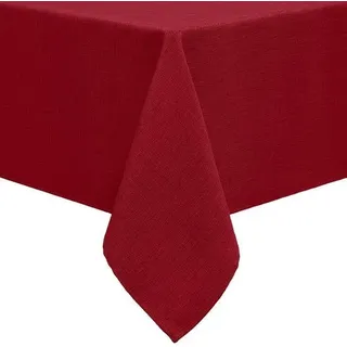 Wasserabweisendes Tischläufterl aus Baumwolle, Vierkant 140 x 140 cm, Roter Farbton, Waschbar - Rot