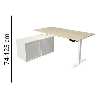 Kerkmann Schreibtisch MOVE 1 weiß / braun
