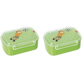 Sigikid 24781 Brotzeitbox Kily Keeper Lunchbox BPA-frei Mädchen und Jungen Lunchbox empfohlen ab 2 Jahren grün (Packung mit 2)