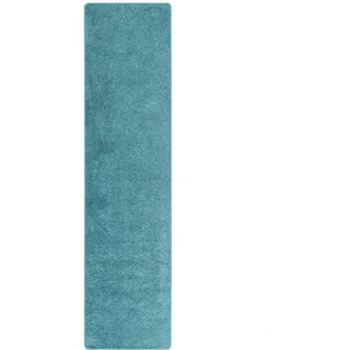 Snapstyle Hochflor Langflor Teppich Läufer Cottage Petrol, 100x300cm