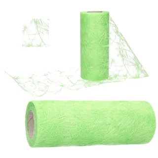AmaCasa Tischläufer Sizoweb 20cm/25m Tischband Hochzeit Kommunion (Limetten Grün)