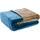 Wendebettwäsche Unifarben Mikrofaser Blau/Taupe 135 x 200 cm + 2 x 80 x 80 cm