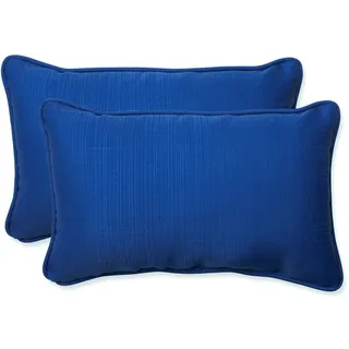 Pillow Perfect Outdoor/Indoor Corded Rechteckiges Überwurfkissen, 29,5 cm Fresco Blau, 45,72 cm, 2 Stück