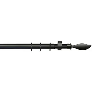 LIEDECO Vorhangstange Argos 1-läufig Ø 20 mm 130 cm Schwarz