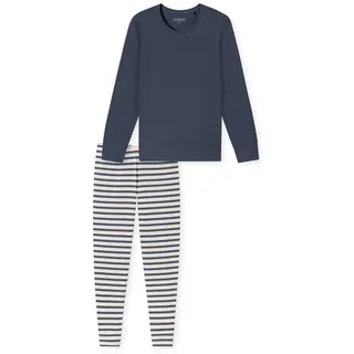 SCHIESSER Schlafanzug Schlafanzug lang blau M (38)