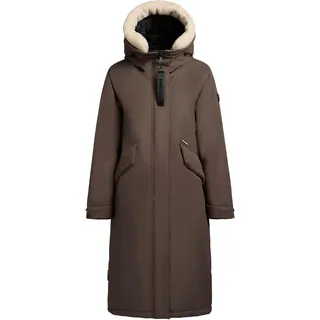 Wintermantel KHUJO "Wintermantel Agneta-YM", Damen, Gr. L, grau (stone taupe), Obermaterial: 100% Polyester PES.  Obermaterial: Futter: 100% Nylon NY. 100% Polyester PES., Mäntel Wintermantel