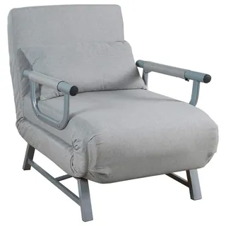 VCM Schlafsessel Kolino Polyester 64 x 95 x 78 cm Grau mit Liegefunktion