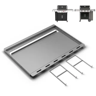 GFTIME 7599 Edelstahl Grillplatte für Weber Genesis II & II LX 300 Serie E310 S310 E315 S315 E320 S320 Grills, 66,2 x 47,8cm Antihaftbeschichtete Plancha Grillplatte für Weber 66095, 1 Stück