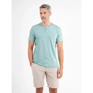 Lerros T-Shirt mit Serafino Kragen, blau