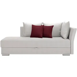 Xora Liege , Weiß , Textil , Uni , Füllung: Schaumstoff,Schaumstoff , 220x93x100 cm , seitenverkehrt erhältlich, Schlafen auf Sitzhöhe , Wohnzimmer, Sofas & Couches, Schlafsofas, Polsterliegen