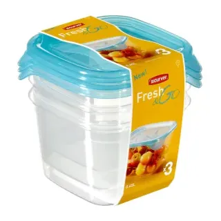 CURVER FRESH & GO Frischhaltedose, 3-tlg, Vorratsdosen aus Kunststoff, 1 Set: 3 x 0,45 Liter