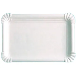 Papptablett Konditorei "Fast Food" - Klein 15X9 Cm Weiss Karton - 3000 Un.