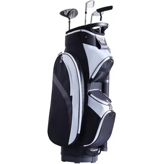 VEVOR Golf-Cart-Tasche mit 14-Wege-Organizer-Unterteilung oben, 36-Zoll-Cart-Tasche aus Premium-Nylon mit mehreren Taschen, langlebige Golftaschen mit Griffen, Staubschutzhülle und abnehmbaren Riemen für Männer und Frauen, schwarzes Farbblockdesign