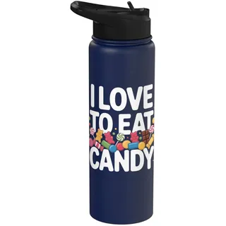 Ich liebe es, Süßigkeiten zu essen, süße Leckereien, Spaß Stainless Steel Insulated Water Bottle