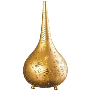 Tischleuchte Orientalisch Eisen 52 cm in Gold für E27 Beistell Tisch Lampe