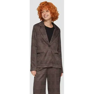 QS Karierter Blazer aus Viskosemix