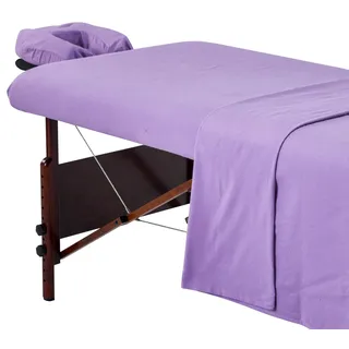 Master Massage Deluxe Massageliegenbezug, Flanell, Violett, 3-teilig