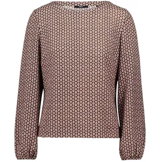 Klassische Bluse ZERO "Bluse mit grafischem Print", Damen, Gr. 36, braun (creambraun), Obermaterial: 96% Polyester PES. 4% Elasthan EL., Blusen Klassische Bluse
