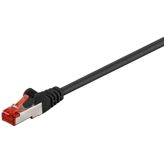 goobay CAT 6 Patchkabel, S/FTP (PiMF), Schwarz