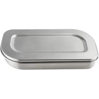 LURCH 240937 Lunchbox/Brotdose (20,5 x 10,5 x 5,2 cm) aus Edelstahl, Silber