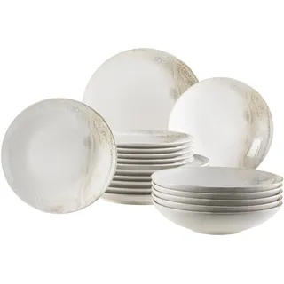 Mäser Ossia Tafelservice 18-tlg. weiß/beige