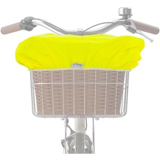 ECENCE 1x Fahrradkorb Regenschutz Gelb Fahrradkorb Regenschutz Abdeckung, Überzug für Fahrradkorb wasserabweisend, Regenschutzbezug für Fahrradkörbe