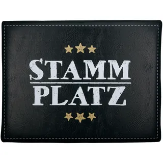 Gilde Sitzpolster für Bierkasten mit Aufdruck Stammplatz in der Farbe Schwarz, 44x34 cm, 42986