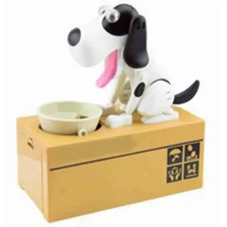 Hunde-Sparschwein für Cartoon, Niedlich, Attraktiv, Spardose, Münzbank für Deko, Brauner Weißer Hund, Freie Größe (Einheitliche Größe)
