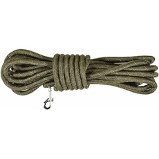 Bobby Walk 5 M – Hundeleine 3 Meter/1,2 cm dick, schlauchförmige Hundeleine, strapazierfähiges Nylon, Khaki, 5 Meter