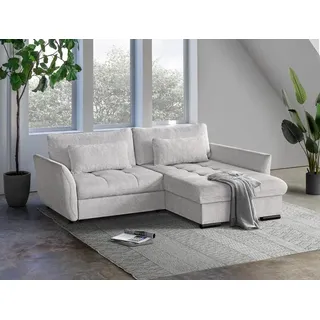 Ecksofa CAFU L - Wohnlandschaft Polstersofa Polstercouch (Creme - LOUIS 661) RECHTE SEITE - Creme
