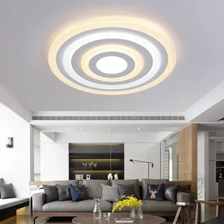 LED Deckenleuchte XW096  Ø 50 cm 68W mit Fernbedienung Lichtfarbe/helligkeit einstellbar Acryl-Schirm LED