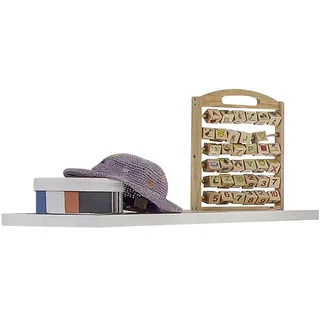 Carryhome Wandboard , Weiß , Holzwerkstoff , 78x3x25 cm , Made in Germany , Wohnzimmer, Regale, Wandboards