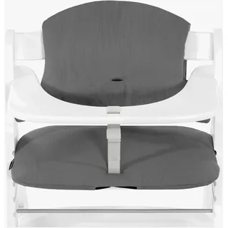 hauck Highchair Pad Select, Dark Grey - Hochstuhl Sitzkissen Kompatibel mit Alpha+, Beta+, Arketa Holzhochstuhl, 6-36 Monate, Anti-Rutsch, Doppelte Polsterung, Einfache Befestigung
