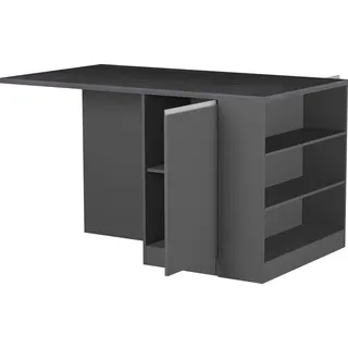 kochstation Unterschrank Kücheninsel KS-Sole 160 x 90 x 90 cm Grau