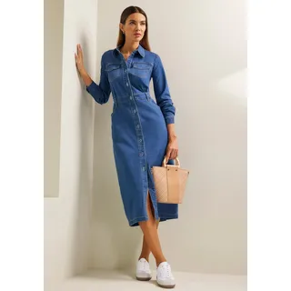heine Jeanskleid »Jeans-Kleid« aufgesetzte Taschen, blau