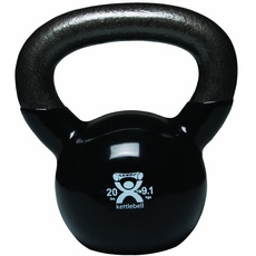 Cando® Kettlebell, Kugelhantel, 9,1 kg, schwarz