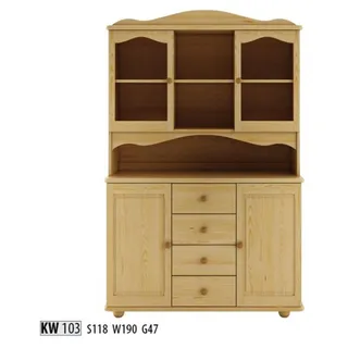Buffet,Anrichte,Esszimmerschrank, Geschirrschrank Vollholz Schrank Holz Schränke